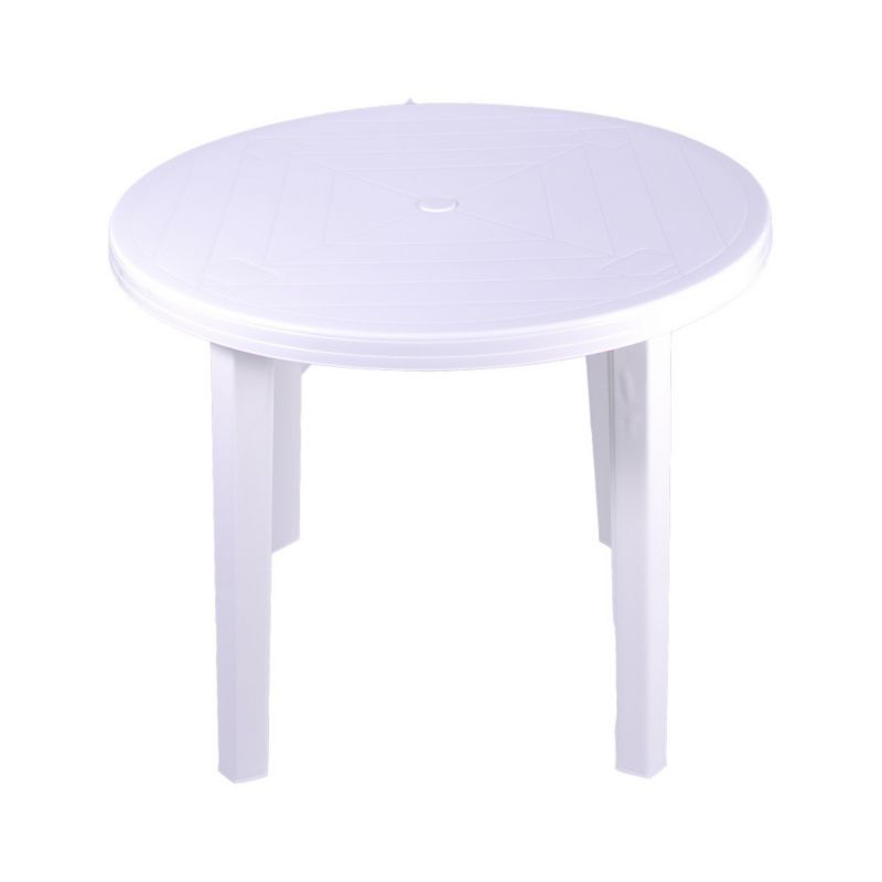 Opal bord med 90 cm diameter i hvid