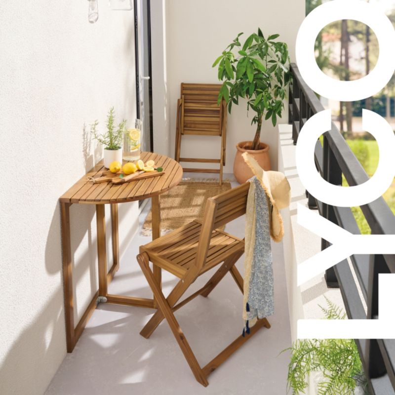 Sammenklappeligt halvrundt bord GoodHome Lyco 68 x 48 x 75 cm