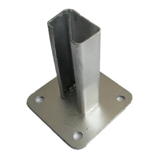 Stolpefod 6x4x15 cm Galvaniseret Stål