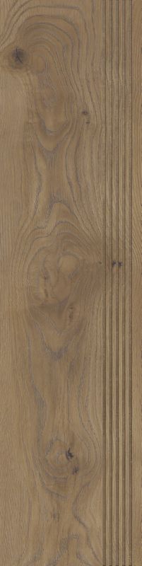 Frostsikker glasurbelagt trappetrin Sigurd wood 30 x 120 cm brun