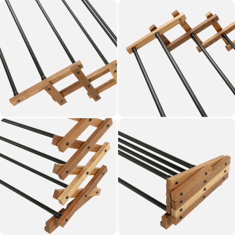 KADAX harmonika-tørrestativ til badeværelse 85 cm vægmonteret