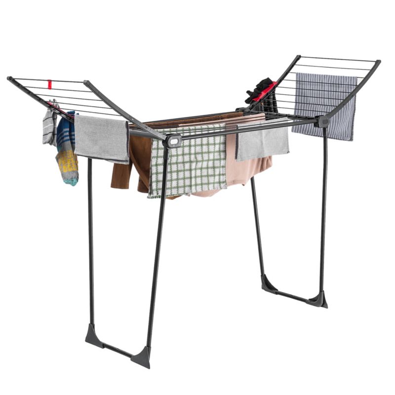 Stabil fritstående tørrestativ KADAX Leira med 18 m tørresnor, foldbart, stort - 1 stk.