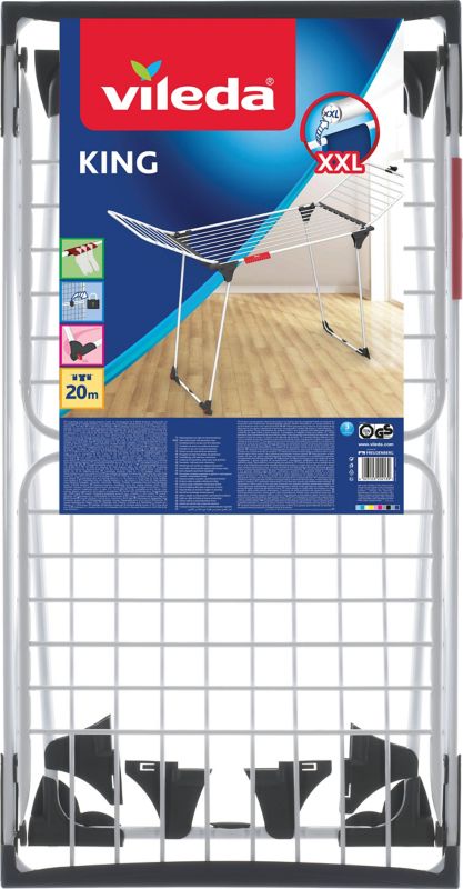 Vileda King fritstående tørrestativ