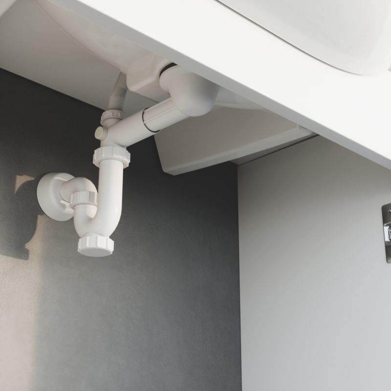 Sort klik-klak vaskesifon med overløb