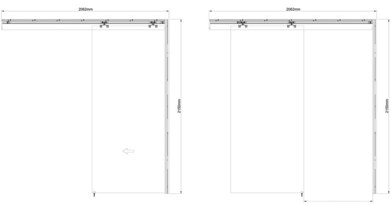 Skydesystem Syspo 2000 mm Hvid