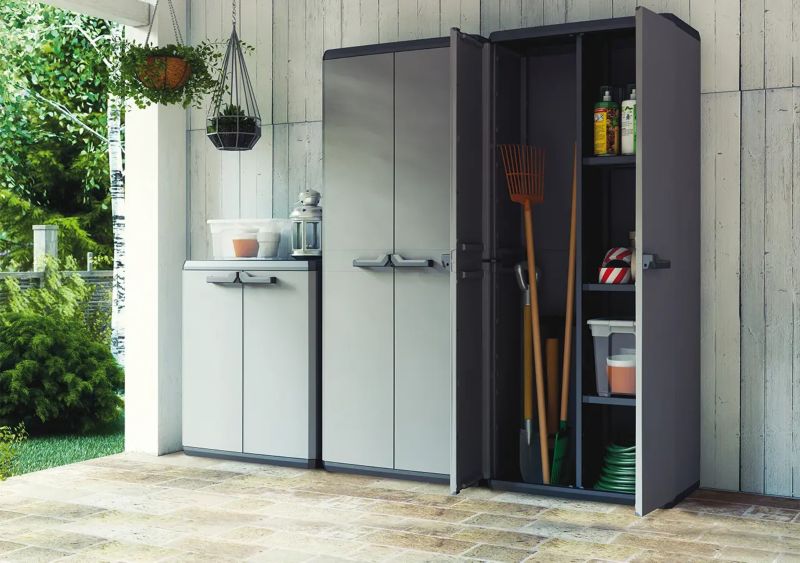 Multifunktionelt skab i kunststof Keter Piu til kælder, vaskerum og balkon, 1 stk.