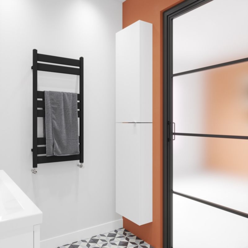 GoodHome Imandra væghængt skab 40 x 90 x 15 cm mat hvid