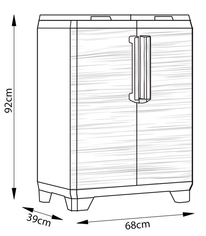 Keter Split Premium Wood affaldsskab 68 x 39 x 92 cm brun 1 stk.