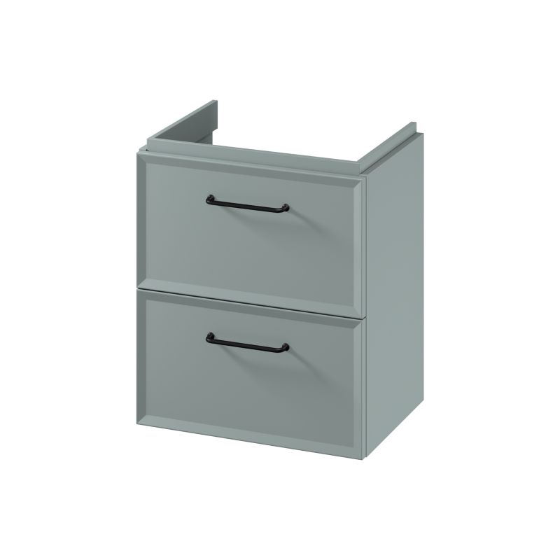 Væghængt vaskeskab Cersanit Mille Slim 50 cm i mat grøn