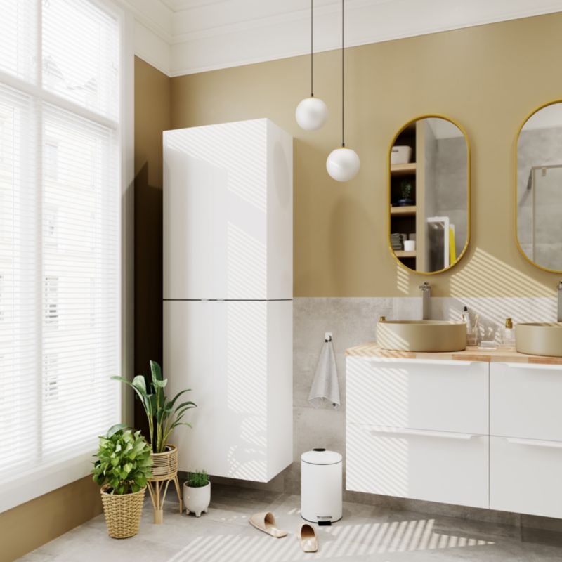 GoodHome Imandra 120 cm væghængt vaskeskab i mat hvid