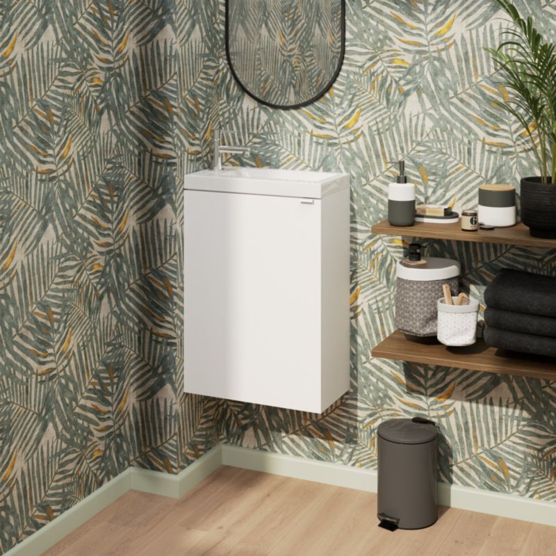 GoodHome Imandra væghængt vaskeskab 44 cm mat hvid