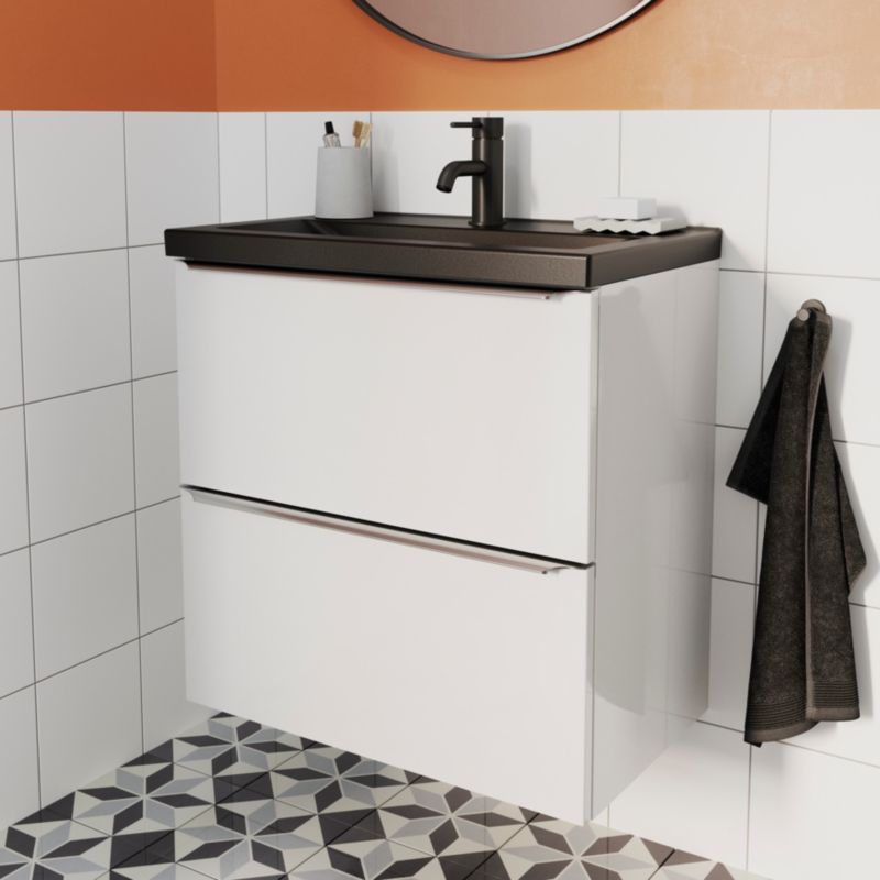 GoodHome Imandra Slim væghængt vaskeskab 60 cm hvid