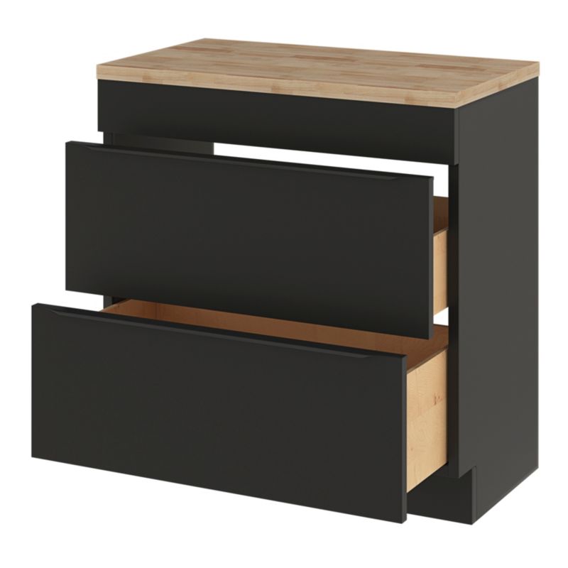 GoodHome Imandra fritstående vaskeskab 80 cm mat sort