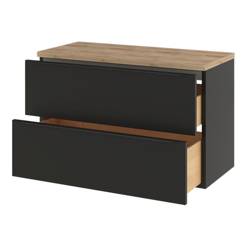 GoodHome Imandra væghængt skabsmodul til vask 100 cm mat sort