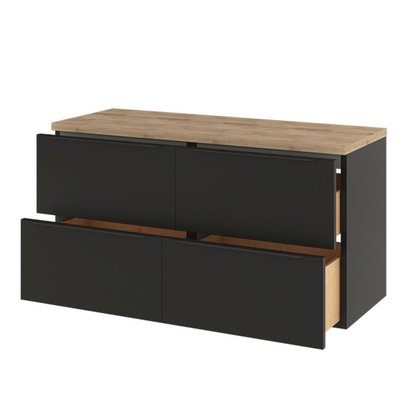 GoodHome Imandra væghængt vaskeskab 120 cm mat sort