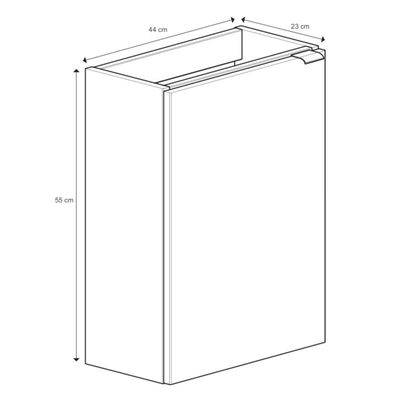 GoodHome Imandra væghængt vaskeskab 44 cm antracit
