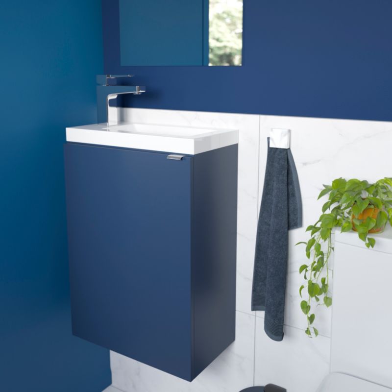 GoodHome Imandra væghængt vaskeskab 44 cm mat‑mørkeblå