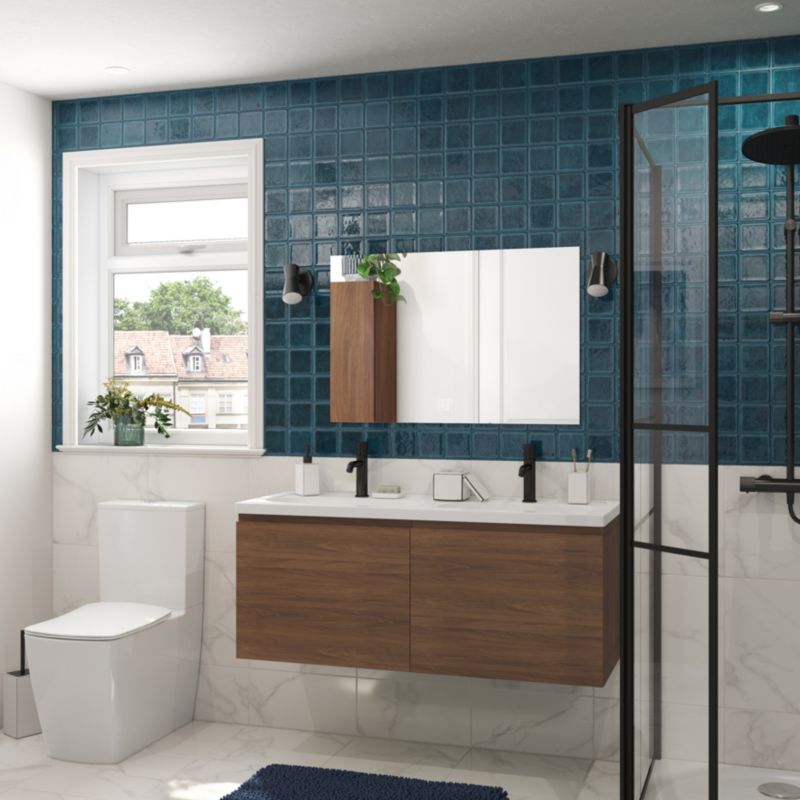 GoodHome Levanna underskab 120 cm valnød