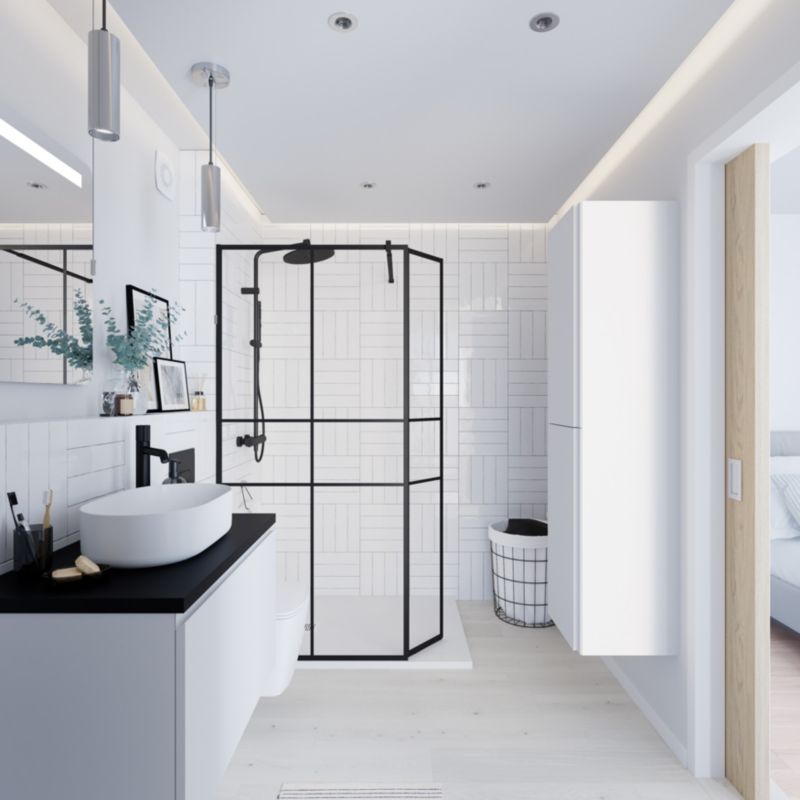 GoodHome Levanna 80 cm hvid vaskeskab