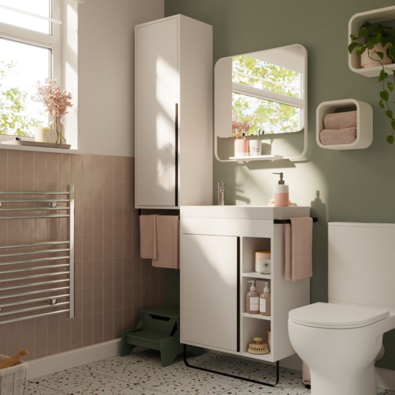 GoodHome Maza fritstående skabsmodul til vask 60 x 36 cm hvid