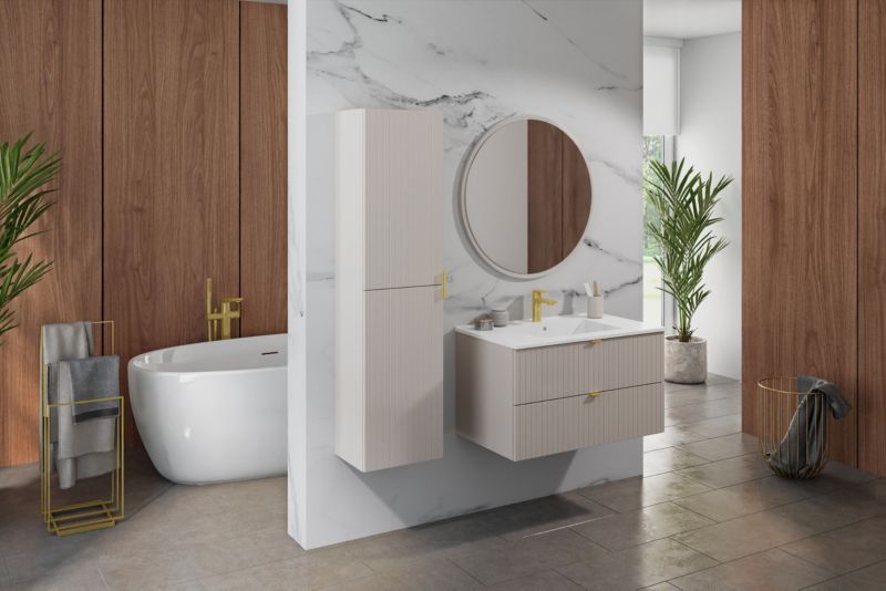 Mirano Listrado væghængt vaskeskab 60 cm i kashmir