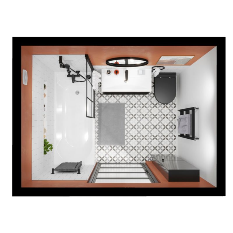 GoodHome Imandra væghængt skab 40 x 90 x 15 cm mat sort