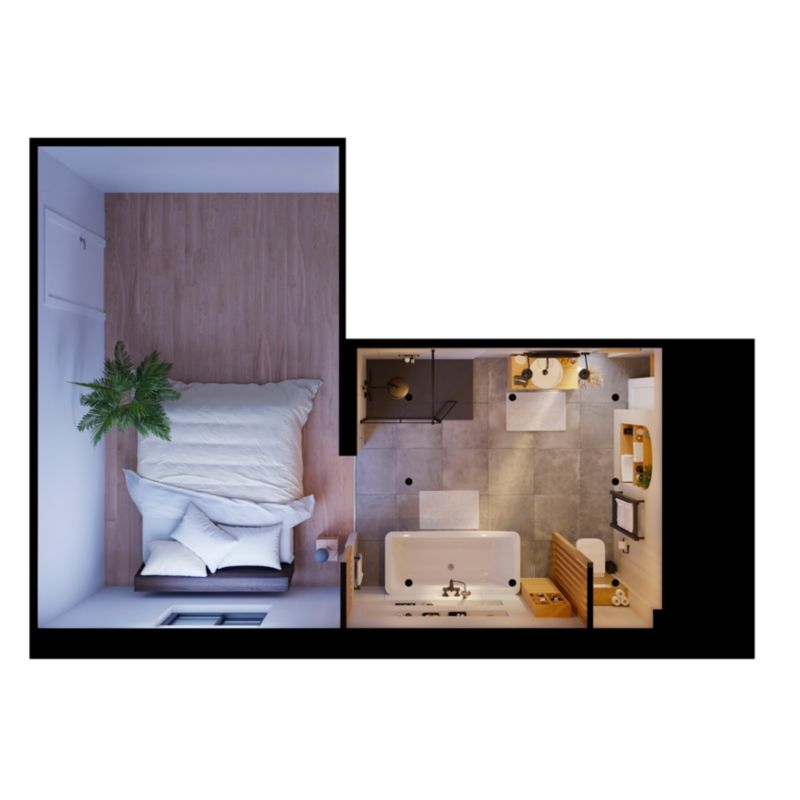 GoodHome Avela 80 cm skuffeskab til bordmonteret vask i træ