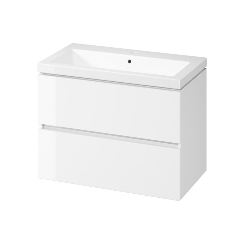 Skab med vask Cersanit Canta 80 cm hvid