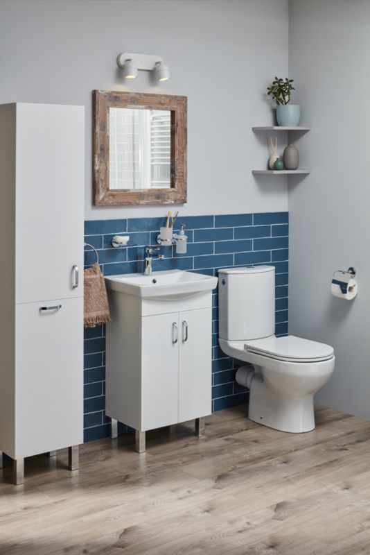 Skab med vask Cersanit Claso 50 cm hvid