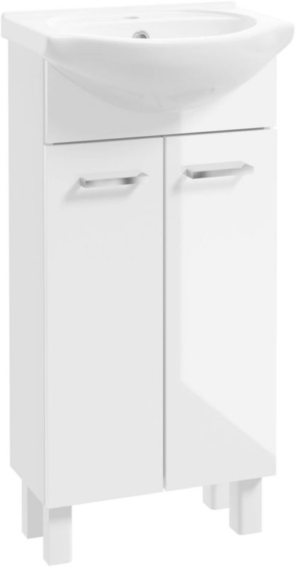 Deftrans Sat 40 cm hvidt skab med vask