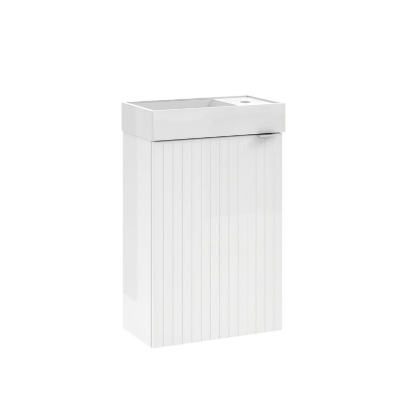 Væghængt skab med vask Mirano Listrado 40 cm hvid