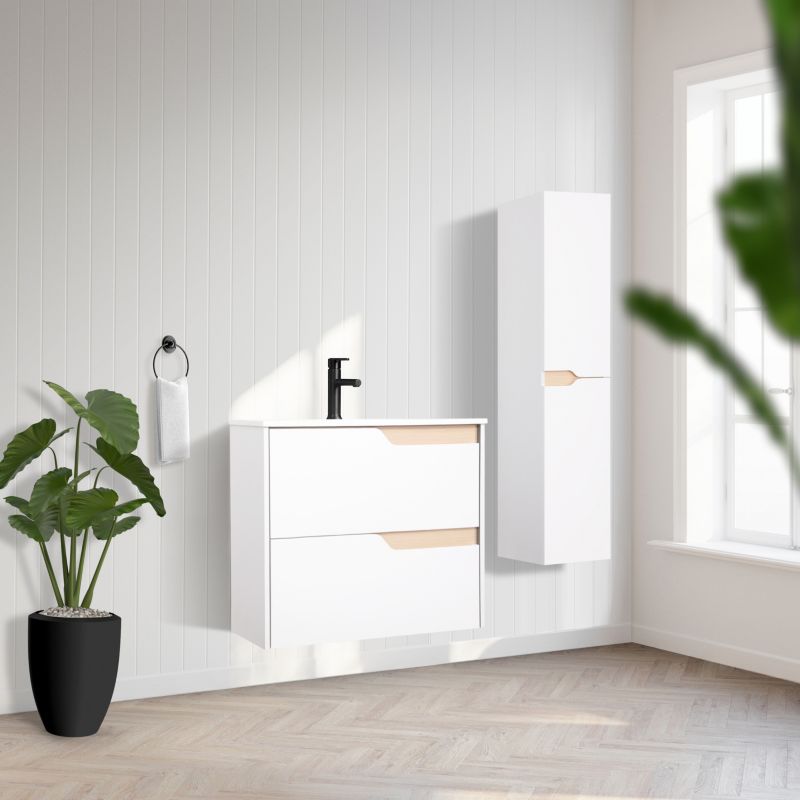 Tolima badeværelsesskab med vask 60 cm hvid