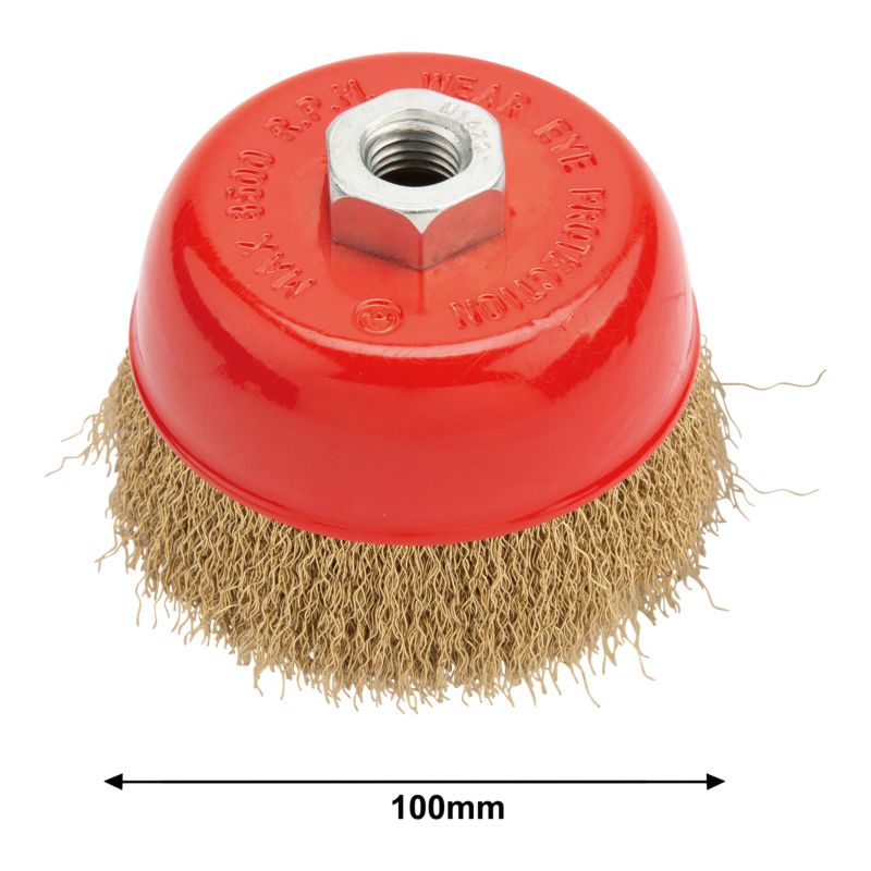 Mac Allister M14 100 mm frontbørste i stål