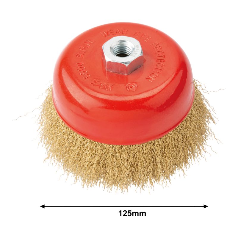 Mac Allister M14 125 mm frontbørste i stål