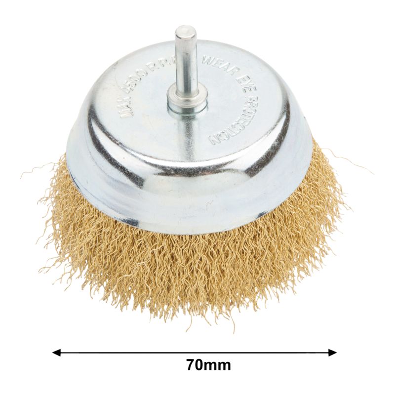 Mac Allister stål frontbørste med 70 mm skaft