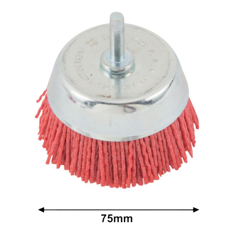 Mac Allister nylon-frontbørste med skaft 100 mm