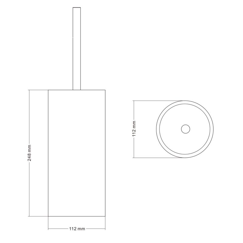 GoodHome Lassane WC-børste i midnatsblå