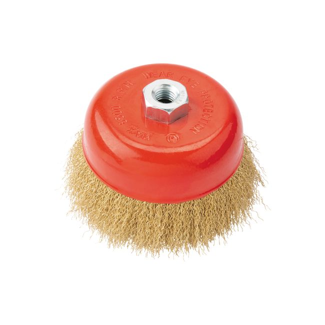 Universal M14 frontbørste med møtrik i stål, Ø 125 mm
