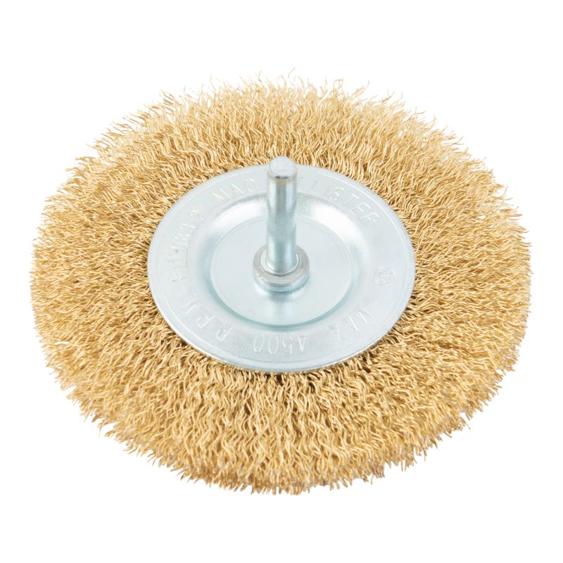 Mac Allister stålskivebørste med skaft 100 mm