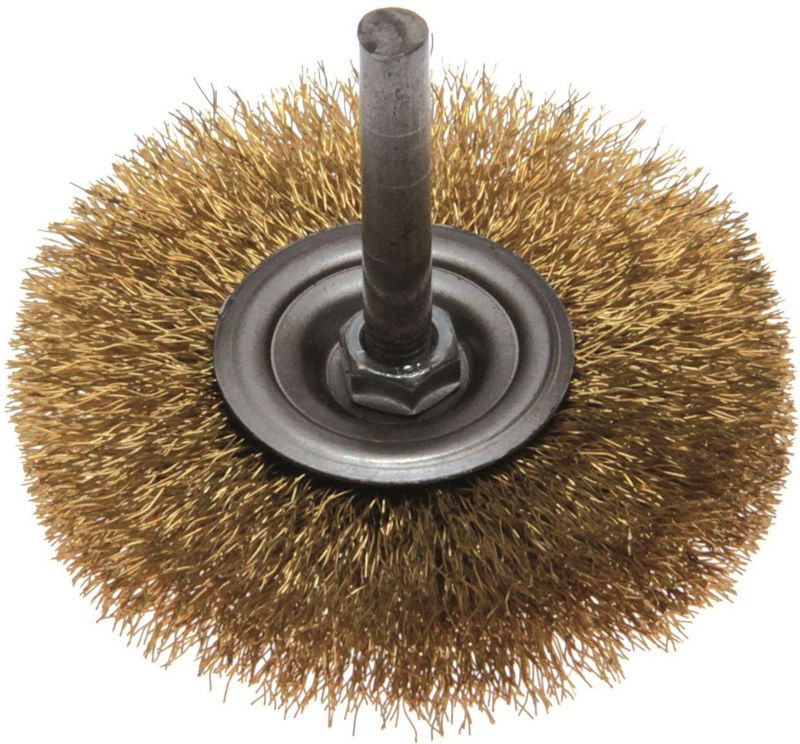 Skivebørste Most med 6 mm skaft i messing, Ø 80 mm
