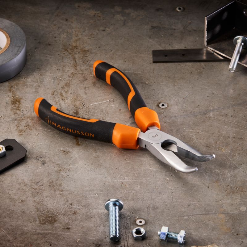 Magnusson lange bøjede tænger 160 mm