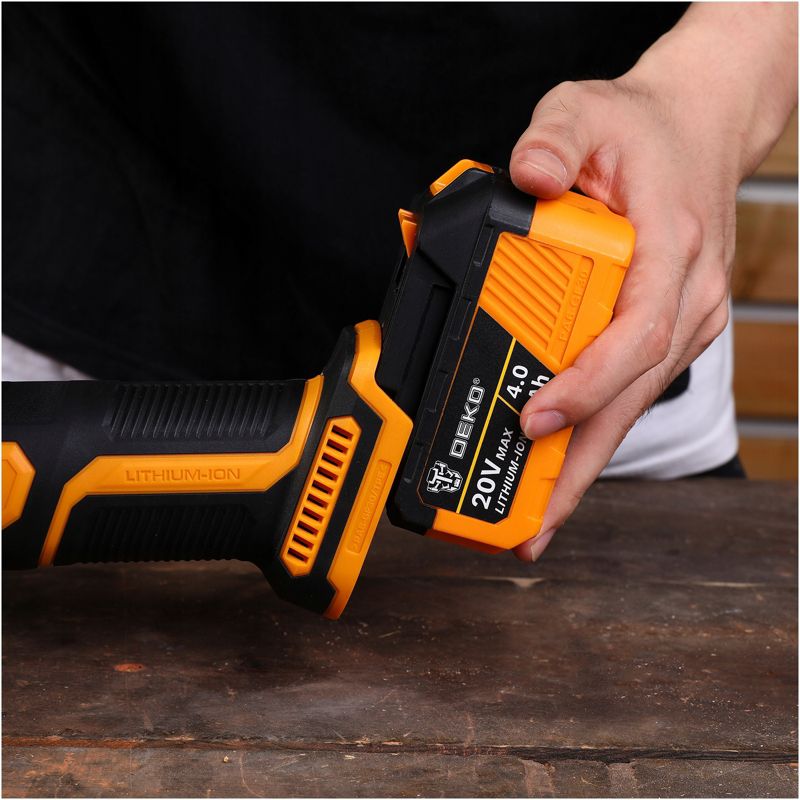 DEKO 20V 4,0Ah akku-vinkelsliber med 8500 omdr./min, 1 sæt