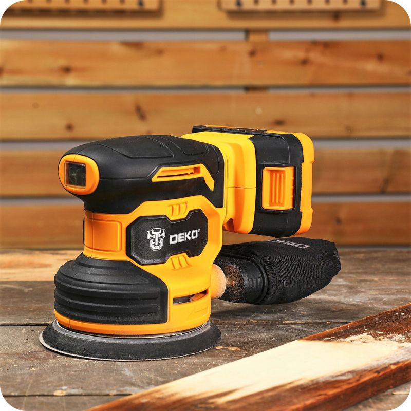 DEKO akku-oscillerende excentersliber 13000 omdr./min 125 mm 1,5 Ah 20 V 1 sæt