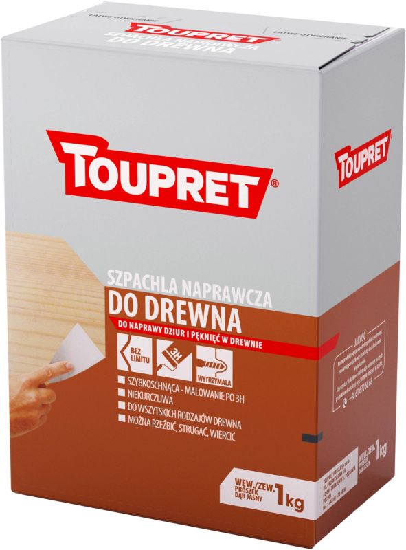 Toupret reparationsspartel 1 kg lys egetræ