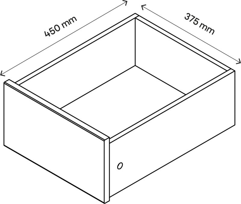 Indvendig skuffe til korpus 45 x 37,5 cm GoodHome Atomia eg