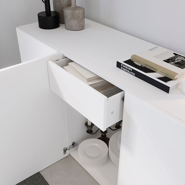 Indvendig skuffe til korpus 45 x 50 cm GoodHome Atomia hvid