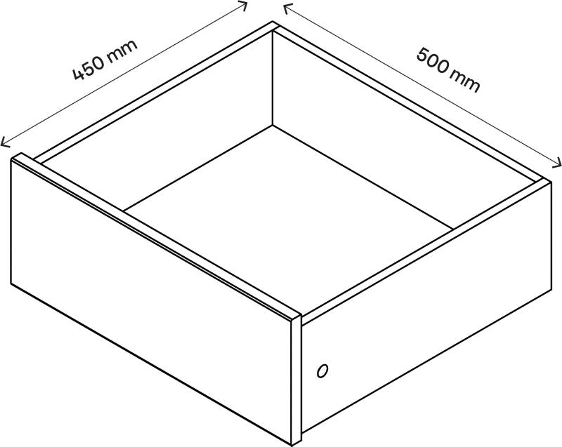 Indvendig skuffe til korpus 45 x 50 cm GoodHome Atomia grå eg