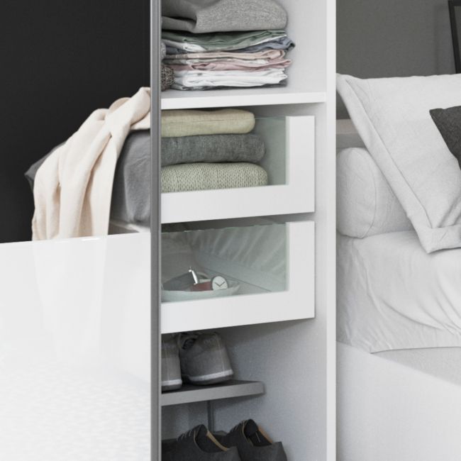 Indvendig skuffe til korpus 58 x 75 cm GoodHome Atomia hvid/glas