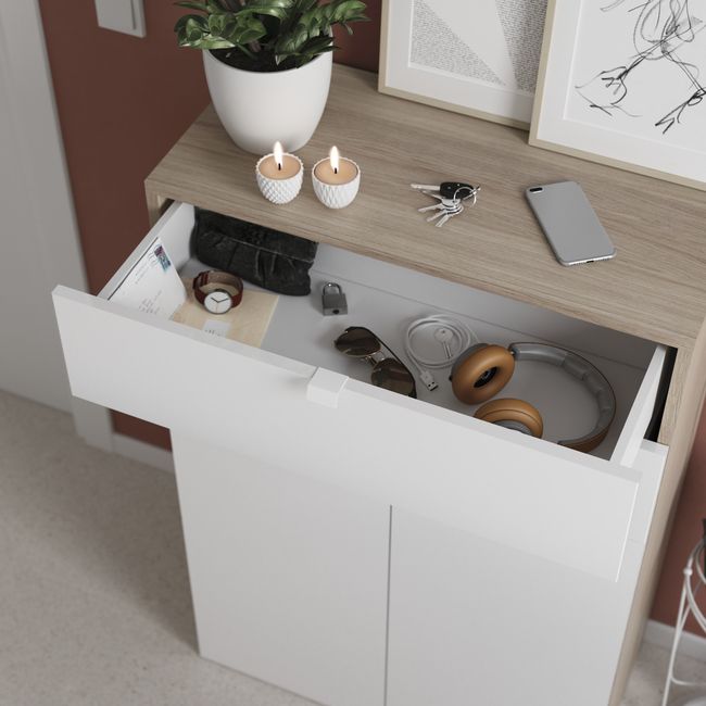 Udvendig skuffe til korpus 35 x 75 cm GoodHome Atomia hvid højglans 2 stk.