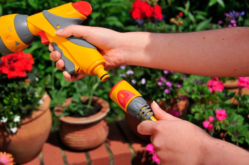 Hozelock 1/2" hurtigkobling med stopfunktion